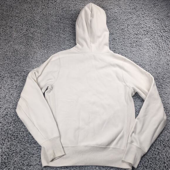 Champion Hoodie Men Small Beige Embroidered Reverse Weave Pullover Sweatshirt - Picture 5 of 7